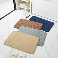 Tapis de bain en mousse à mémoire de forme douce, antidérapant, absorbant, pour salle de bain, douche et cuisine