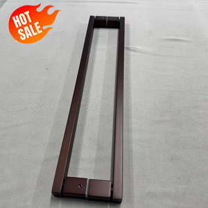 Poignée de porte en cuivre pur pour vitrine de centre commercial, café, hôtel de luxe moderne, salle de bain, douche – Grand tirette moderne - Product Image 2