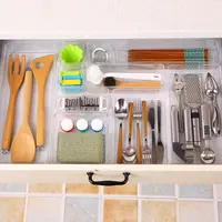Creative House-Ensemble de plateaux de rangement multifonctionnels, empilables, lavables, PS, armoires de cuisine, organisateur de tiroirs, ensemble de 5 pièces