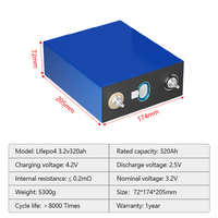 Cellules prismatiques CATL 3.2V 320Ah, 280Ah, 314Ah, 340Ah, batterie LiFePO4 à semi-conducteurs pour stockage d'énergie solaire avec 8000 cycles