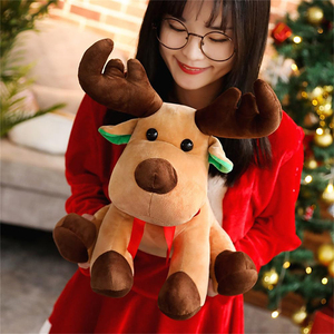 Peluche <span class=keywords><strong>de</strong></span> renne <span class=keywords><strong>de</strong></span> Noël personnalisée <span class=keywords><strong>de</strong></span> haute qualité, 10 pouces, jouet en peluche, coussin en peluche pour fête <span class=keywords><strong>de</strong></span> Noël, décoration <span class=keywords><strong>de</strong></span> <span class=keywords><strong>vacances</strong></span> d'hiver - Product Image 4