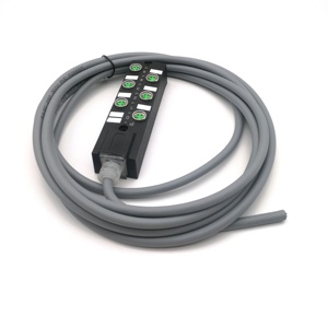Conector de Caja de Distribución bibo SVLEC de un Solo Canal PNP/NPN de 6 Vías y 3 Polos con Entrada Digital IP67 y Cables PUR Precableados - Product Image 2