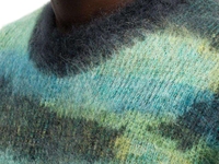 Pull en mohair camouflage pour homme, personnalisable avec logo OEM/ODM, tricot jacquard, manches longues, col rond, position du logo sur le devant, idéal pour l'hiver