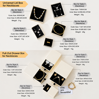 Sofort Lieferbar Großhandel Off-White Spezialpapier Schmuck-Geschenkbox mit Deckel und Boden für Ringe, Ohrringe und Halsketten-Verpackung