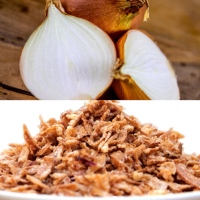 Approvisionnement en gros usine Halal 100% Naturel Granulés de sallouette croustillante et poudre d'oignon, Assaisonnement pour nouilles destiné à la transformation alimentaire mondiale