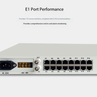 Multiplexeur vocal E1 PCM à montage en rack, terminal optique, 16 canaux téléphoniques + 14 canaux de ligne magnétique, double alimentation 1 paire