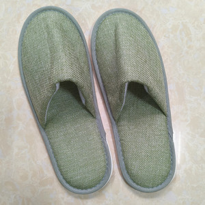 Antideslizante Cómodo Lino Hotel <span class=keywords><strong>Indoor</strong></span> <span class=keywords><strong>Guest</strong></span> Pantuflas - Product Image 3