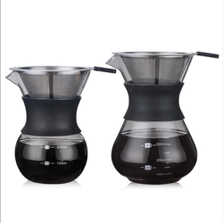 Verser sur la <span class=keywords><strong>cafetière</strong></span>, <span class=keywords><strong>cafetière</strong></span> élégante avec Carafe en verre, <span class=keywords><strong>filtre</strong></span> <span class=keywords><strong>Permanent</strong></span> en acier inoxydable - Product Image 4