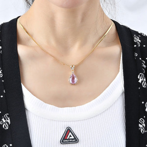 Collier personnalisé en <span class=keywords><strong>acier</strong></span> titane inaltérable pour femme, accessoires de mode en <span class=keywords><strong>acier</strong></span> inoxydable, nouveau design - Product Image 3