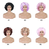 Bonnets longs en satin avec bande de cravate, bonnet à grande tresse rose rose bonnet à cheveux soyeux pour Locs femmes qui dorment