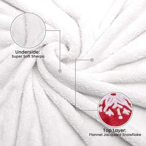 ขายร้อนขายส่ง Jacquard ผ้าสักหลาดสองชั้นโยนผ้าห่มขนแกะฤดูหนาวเชอร์ปา - Product Image 4