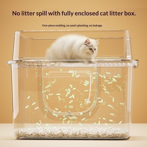 กระบะทรายแมวขนาดใหญ่พิเศษ ปิดมิดชิด พร้อมระบบดับกลิ่น ป้องกันการกระเด็น แบบสองชั้น สำหรับแมวเมนคูน - Product Image 4