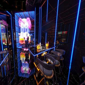 Lounge Bar Night Club Modernes Innendekoration design mit LED-Licht zubehör und Bar möbeln - Product Image 3