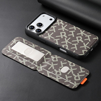 Étui pour iPhone 18 Pro Max compatible avec la recharge sans fil, porte-cartes magnétique, portefeuille, support, simili cuir, 17, 16, 15