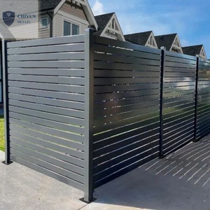 Clôture en alliage d'aluminium <span class=keywords><strong>de</strong></span> fournisseur chinois, soudée, avec revêtement en poudre, écologique, résistante aux intempéries, style haut <span class=keywords><strong>de</strong></span> gamme, dessus plat, modélisation 3D - Product Image 4