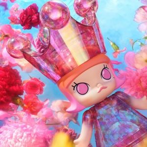 Popmart MEGA Royal <span class=keywords><strong>MOLLY</strong></span> 400% Mika Ninagawa ของเล่นโมเดลสีชมพูขนาด38ซม. ทำจากพีวีซีขนาดใหญ่ของตกแต่งบ้านสภาพใหม่ - Product Image 6