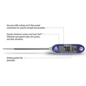 DELTATRAK modelo 11063 termómetro Digital Jumbo pantalla LCD FlashCheck Auto Cal aguja sonda controlador de temperatura instrumento - Product Image 2