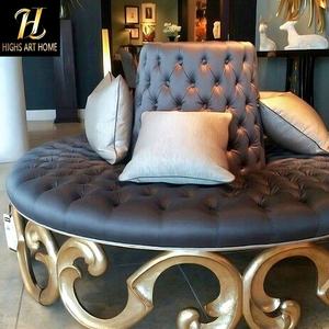 Lusso europeo Villa Hall Chairpull Design in velluto tessuto speciale a forma di Base divano per zona <span class=keywords><strong>Lounge</strong></span> dell'hotel - Product Image 4