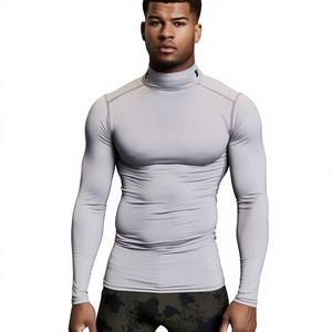 เสื้อแรชการ์ดแขนยาวผู้ชาย สีดำ แห้งเร็ว เป็นมิตรกับสิ่งแวดล้อม ระบายอากาศได้ดี ต้านเชื้อแบคทีเรีย โลโก้แบบรีดร้อนด้านหลัง - Product Image 6