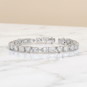 Bracelet Tennis Personnalisé en Or et Moissanite, Formes Multiples, Bijoux de Luxe pour Hommes, Chaîne Fine en Diamant, Bracelet Classique, Cadeau - Product Image 3