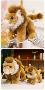 Peluche de León Blanco de Dibujos Animados, Súper Suave, para Guardería, Zoológico, Animal de Peluche para Niños, Cómodo, 100% Poliéster, Diseño Inspirado en Animales - Product Image 2