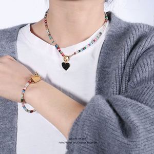 Conjunto de Collar y Pulsera de Cuentas Chapadas en Oro de Alta Gama para Mujer, Estilo Bohemio Retro Europeo-Americano, con Hebilla de Seguridad, No se Desvanece - Product Image 2