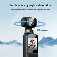 Caméra sportive K1 4K en promotion avec stabilisation, clip dorsal portable, rotation manuelle à 270°, écran 2 pouces et prise en charge de la carte TF