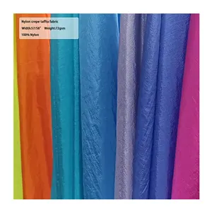YiBi fábrica al por mayor tejido impermeable brillante ripstop tafetán tela de nailon crepé para exteriores