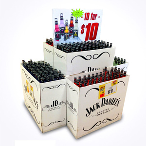 Benutzer definierte Einzelhandel geschäft Pop Cardboard Display Stand Recycelbare Werbe POS Papier Display Rack für Snacks Getränke Liquor Shelf - Product Image 5