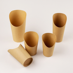 Coppette Ecologiche in Carta Kraft per Patatine Fritte, Contenitori Usa e Getta per Snack, Popcorn, Nuggets di Pollo, Resistenti all'Olio - Product Image 4