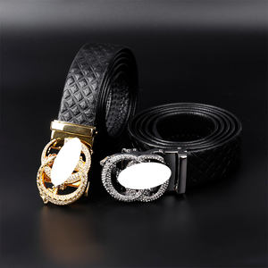 حزام رجالي من الجلد الطبيعي بتصميم مميز مع إبزيم مزدوج على شكل حرف G، مصنوع من جلد البقر الأصلي للرجال - Product Image 6