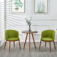 Ensemble de table à manger en bois massif classique pas cher 2 à 4 places/table à manger et chaises pour la réception de la cafétéria