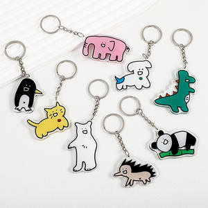 Usine en gros nouveau porte-clés acrylique Animal Double face pour cartables pendentifs accessoires étiquettes petits cadeaux décorations - Product Image 1