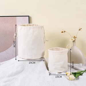 Toile à fond rond avec cordon de serrage sacs anti-poussière pochette de seau de rangement poche intégrée sac d'épicerie <span class=keywords><strong>divers</strong></span> garder sacs en gros - Product Image 4