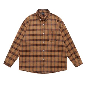 Chemise à carreaux vintage personnalisée, style vintage, manches longues, chemises décontractées, printemps et automne, style rétro streetwear, chemises pour hommes - Product Image 1