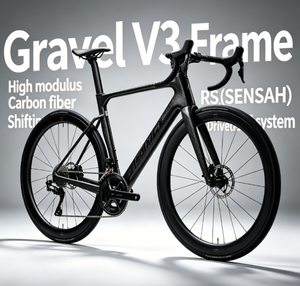 Bicicleta de Carretera de Fibra de Carbono 700c Gravel V3, 24 Velocidades, Llanta de Aluminio, Frenos de Disco - Product Image 1