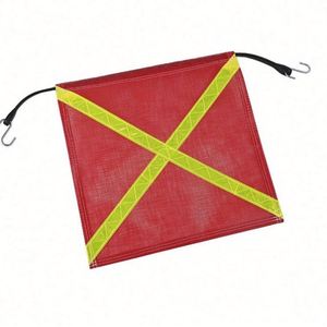 Orange Red Custom Color Shape Portable Hanging Style Truck Use Vehicle Whip Polyester Fabric Traffic Safety <b>Flag</b> - Product Image 2