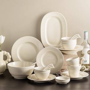 Assiette <span class=keywords><strong>en</strong></span> <span class=keywords><strong>porcelaine</strong></span> élégante pour steak, pâtes, <span class=keywords><strong>petit</strong></span>-déjeuner, dessert, vaisselle de table pour la maison et l'hôtel, ensemble de vaisselle blanche, <span class=keywords><strong>service</strong></span> sûr et sécurisé - Product Image 3