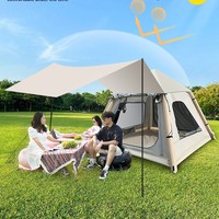 Tente pyramidale gonflable automatique légère de 6,7 kg, ouverture rapide, tissu Oxford imperméable pour la randonnée et le camping en bord de mer