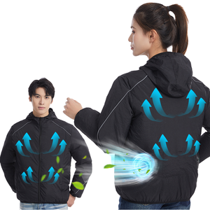 Veste de climatisation USB respirante pour l'été, unisexe, manches longues, logo frontal, confortable, en polyester/nylon - Product Image 3