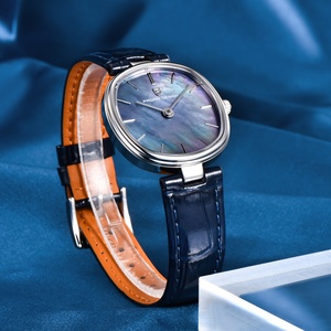 PAGANI Design 1825 Elegant Retro Sport <b>Watch</b> Natural Tiger Eye Stone Disc Sapphire Leather Strap Quartz Movement Women's <b>Watch</b> - Product Image 3