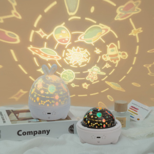 Proyektor Led portabel Mini bentuk kelinci, lampu malam proyektor <span class=keywords><strong>Elf</strong></span> untuk rumah, lampu tidur kelinci populer, proyektor portabel Mini - Product Image 2