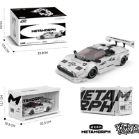 PB PB8845 2025 MOC Baru 1:32 Mobil Sport Mini ABS 338-Piece Puzzle Bongkar Pasang Mainan DIY Model Set Blok Bangunan Natal