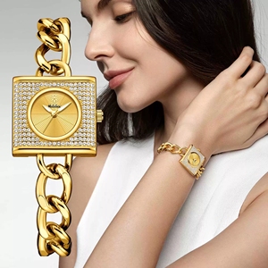 Nouvelle <span class=keywords><strong>montre</strong></span> de luxe pour femme YaLaLuSi 2026, avec cristaux dorés et diamants, coffret de <span class=keywords><strong>montre</strong></span>, outil de retrait de <span class=keywords><strong>montre</strong></span>, cadeau pour femme, placage ionique sous vide - Product Image 2