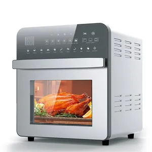 Paslanmaz çelik çift ısıtma hava fritöz fırın yağsız, tost Rotisserie ve kurutucu, 11 in 1, 15 L, 1700 W