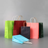 Sacs en papier personnalisés pour la publicité, sacs en papier brun bon marché avec poignée pour l'emballage