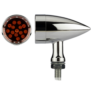 ไฟเลี้ยว LED สไตล์วินเทจทรงกระสุน สีเหลืองอำพัน สำหรับรถมอเตอร์ไซค์ฮาร์เลย์ - Product Image 1