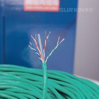 Câble CAT6 1000 pieds UTP 24AWG Câble réseau Cat6 Gaine en PVC Conducteur solide Câble LAN Cat 6