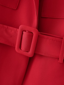 2024 Grote Maat Damespakken Dames Blazers Jas Rood Met Een Riem Polyester Mix Formele Gelegenheid 1Pc/Opp Tas 7-15 Dagen Normaal - Product Image 5