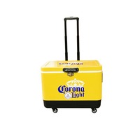 Refroidisseur debout extérieur Refroidisseur de boissons extérieur Chariot Patio Rolling Ice Chest for Bar Party Backyard with Wheels